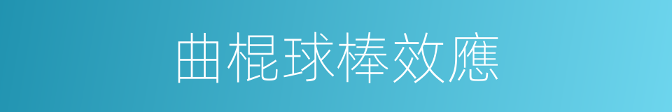 曲棍球棒效應的同義詞