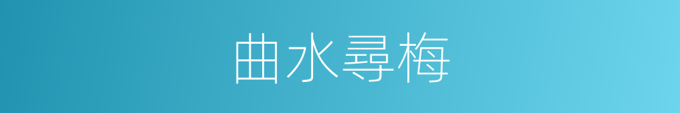 曲水尋梅的同義詞