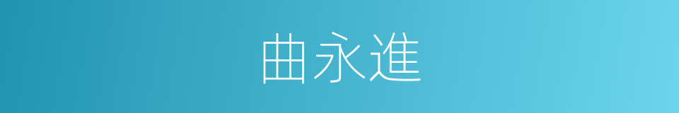 曲永進的同義詞