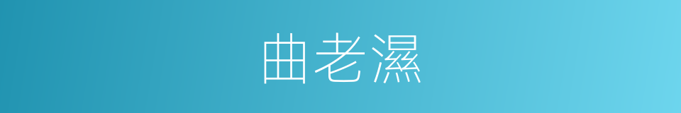 曲老濕的同義詞