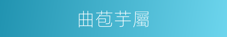 曲苞芋屬的同義詞