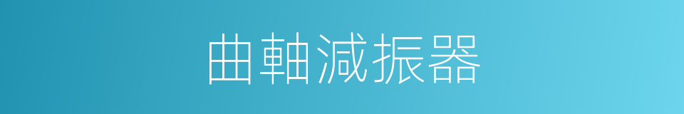 曲軸減振器的同義詞