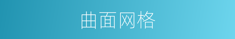 曲面网格的同义词