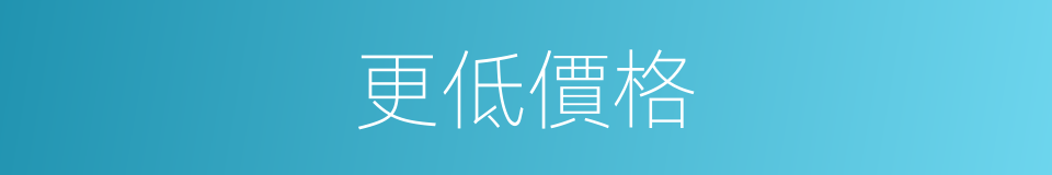 更低價格的同義詞