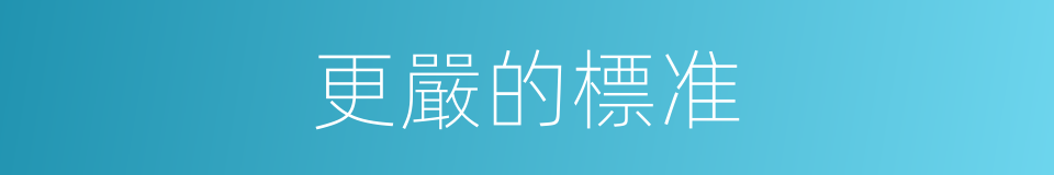 更嚴的標准的同義詞