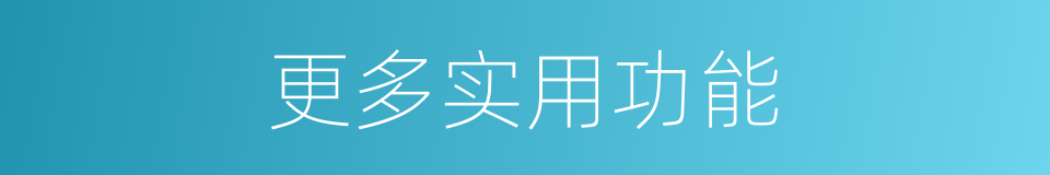 更多实用功能的同义词