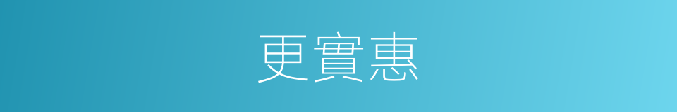 更實惠的同義詞