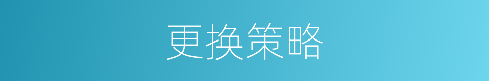 更换策略的同义词