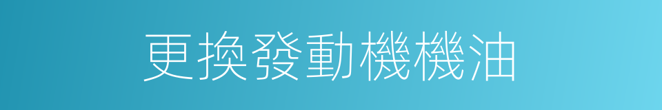 更換發動機機油的同義詞