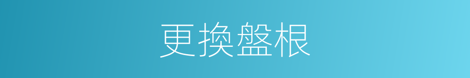更換盤根的同義詞