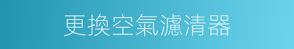 更換空氣濾清器的同義詞
