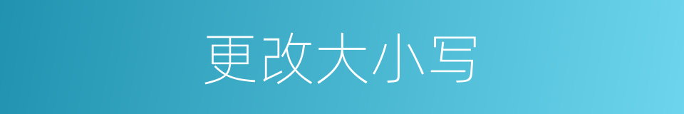 更改大小写的同义词