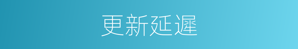 更新延遲的同義詞