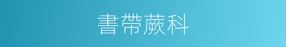 書帶蕨科的同義詞