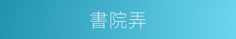 書院弄的同義詞