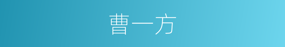 曹一方的同义词