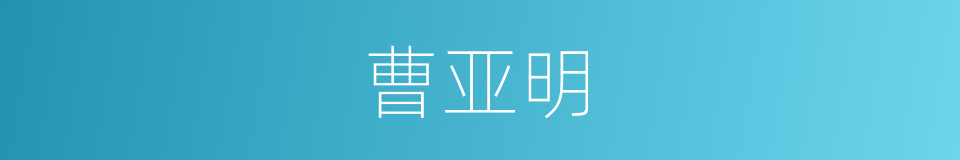 曹亚明的同义词