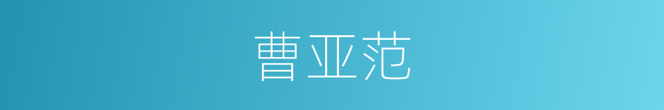 曹亚范的同义词