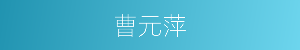 曹元萍的同义词