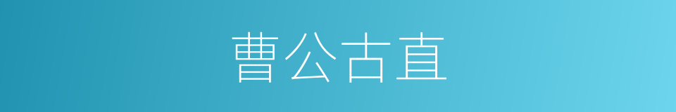 曹公古直的同义词