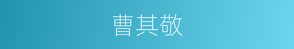 曹其敬的同义词