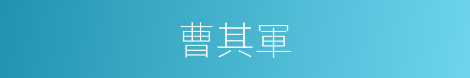 曹其軍的同義詞