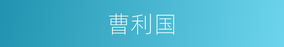 曹利国的同义词