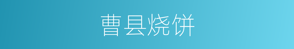 曹县烧饼的同义词