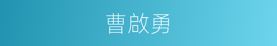 曹啟勇的同義詞