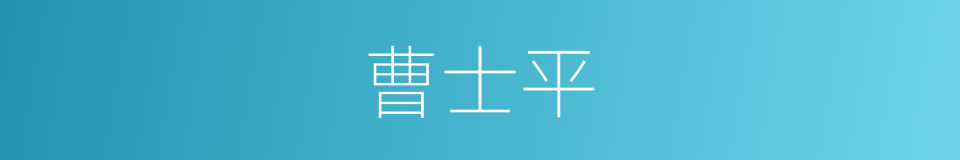 曹士平的同义词