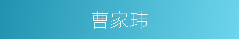 曹家玮的同义词