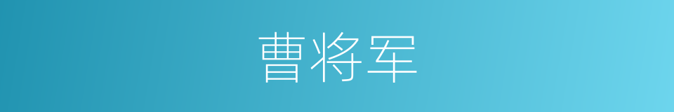 曹将军的同义词