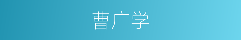 曹广学的同义词