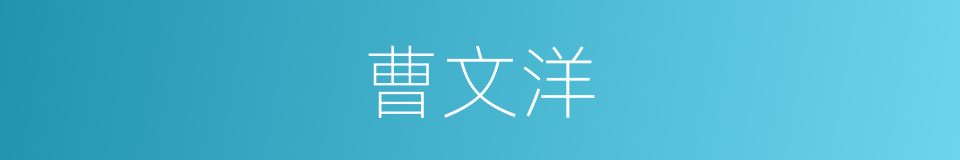 曹文洋的同义词
