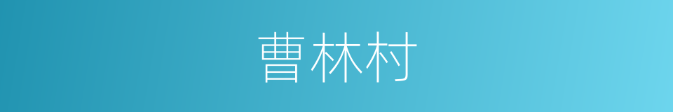 曹林村的同义词