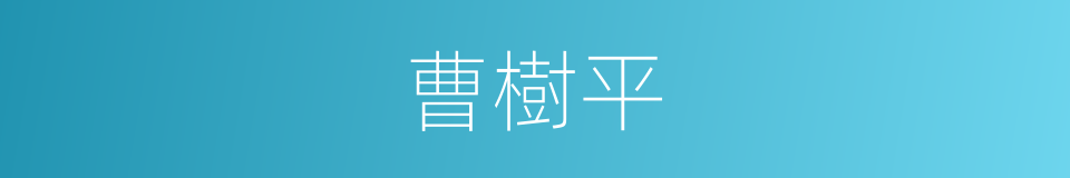 曹樹平的同義詞