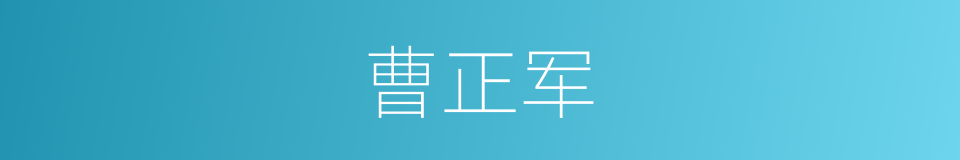 曹正军的同义词