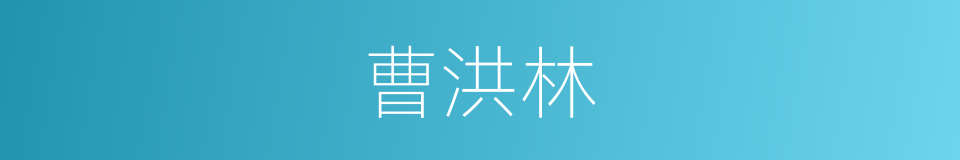 曹洪林的同义词