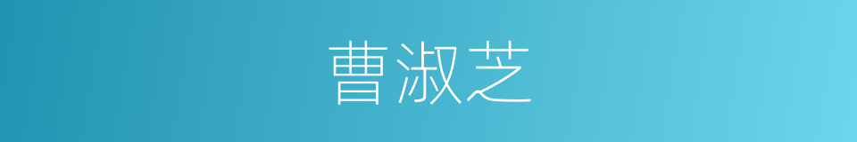 曹淑芝的同义词