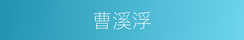 曹溪浮的同义词