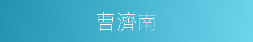 曹濟南的同義詞