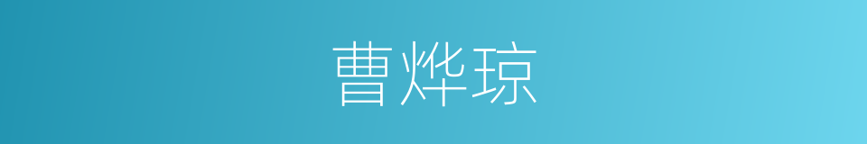 曹烨琼的同义词