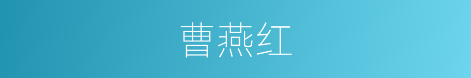 曹燕红的同义词