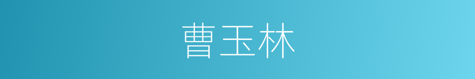 曹玉林的同义词