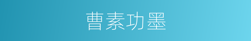 曹素功墨的同义词
