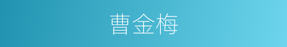 曹金梅的同义词