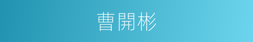 曹開彬的同義詞