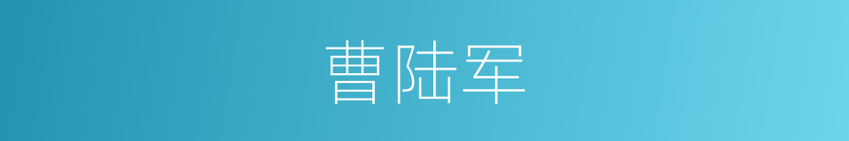 曹陆军的同义词