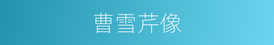 曹雪芹像的同义词