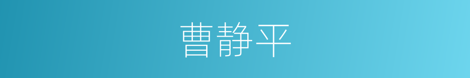 曹静平的同义词